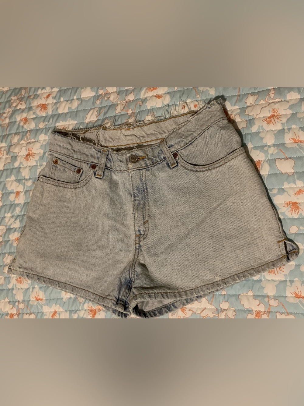 Levi's Classic Light Blue Denim Cutoff Shorts